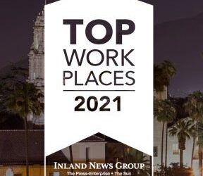 PRMG Takes Home 1st Place in the 2021 Top Work Places Rankings for the Inland Empire!