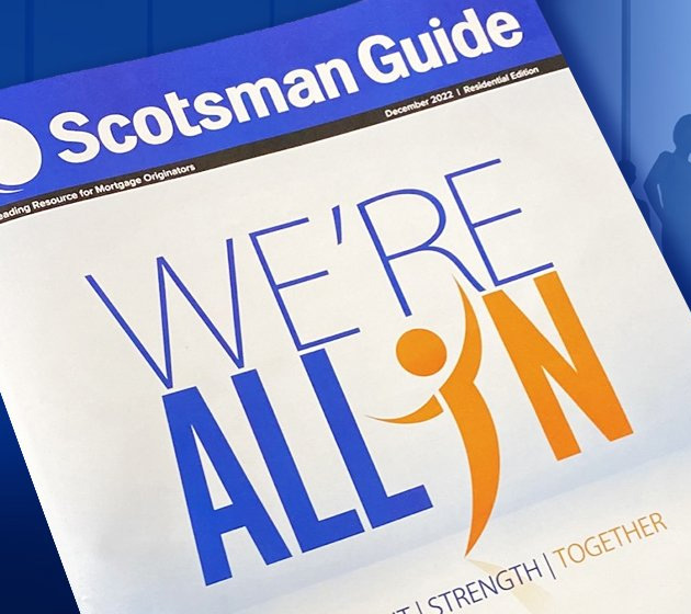 PRMG proudly debuts their 2023 national advertising campaign “WE’RE ALL IN” on the cover of the prestigious Scotsman Guide!